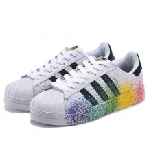 Adidas Superstar White with Paint
